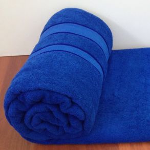 Синяя 200х220 см 400 г/м2 махровая простынь