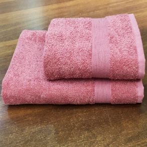 Кораловое 50х90 см 400 г/м2 однотонное полотенце  